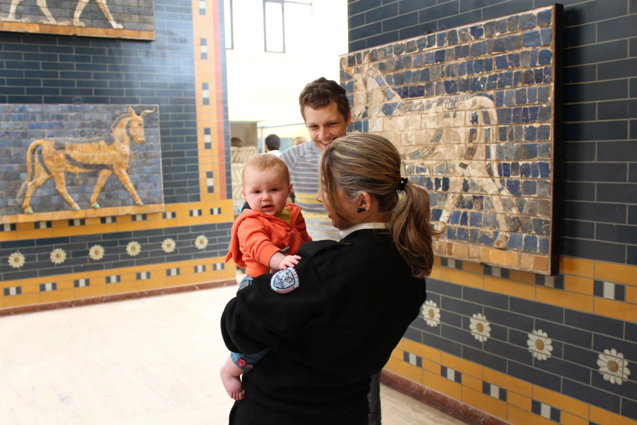 Isla whisked out of our arms by a security guard