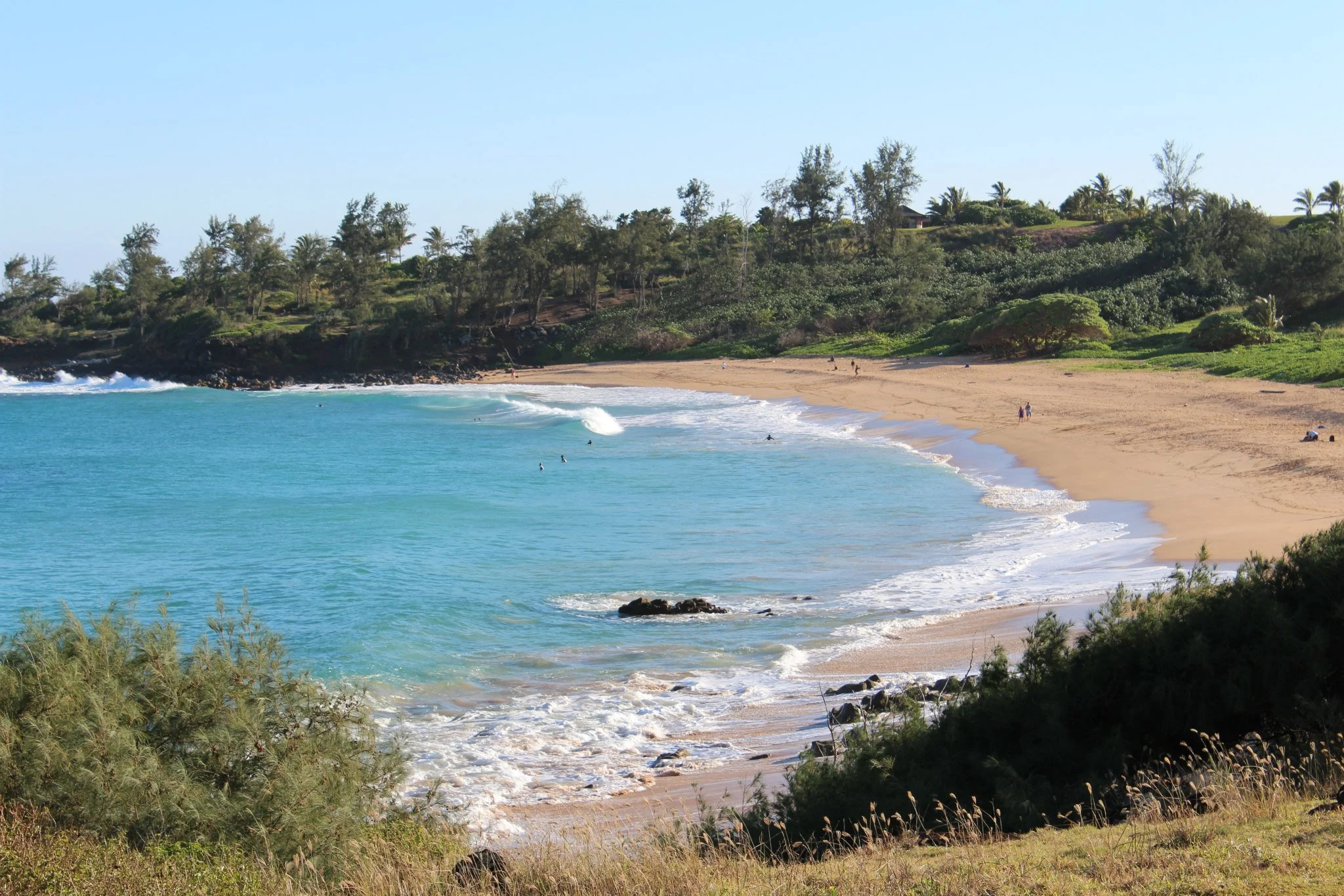 Beautiful view from the Kapaa bike path. 
