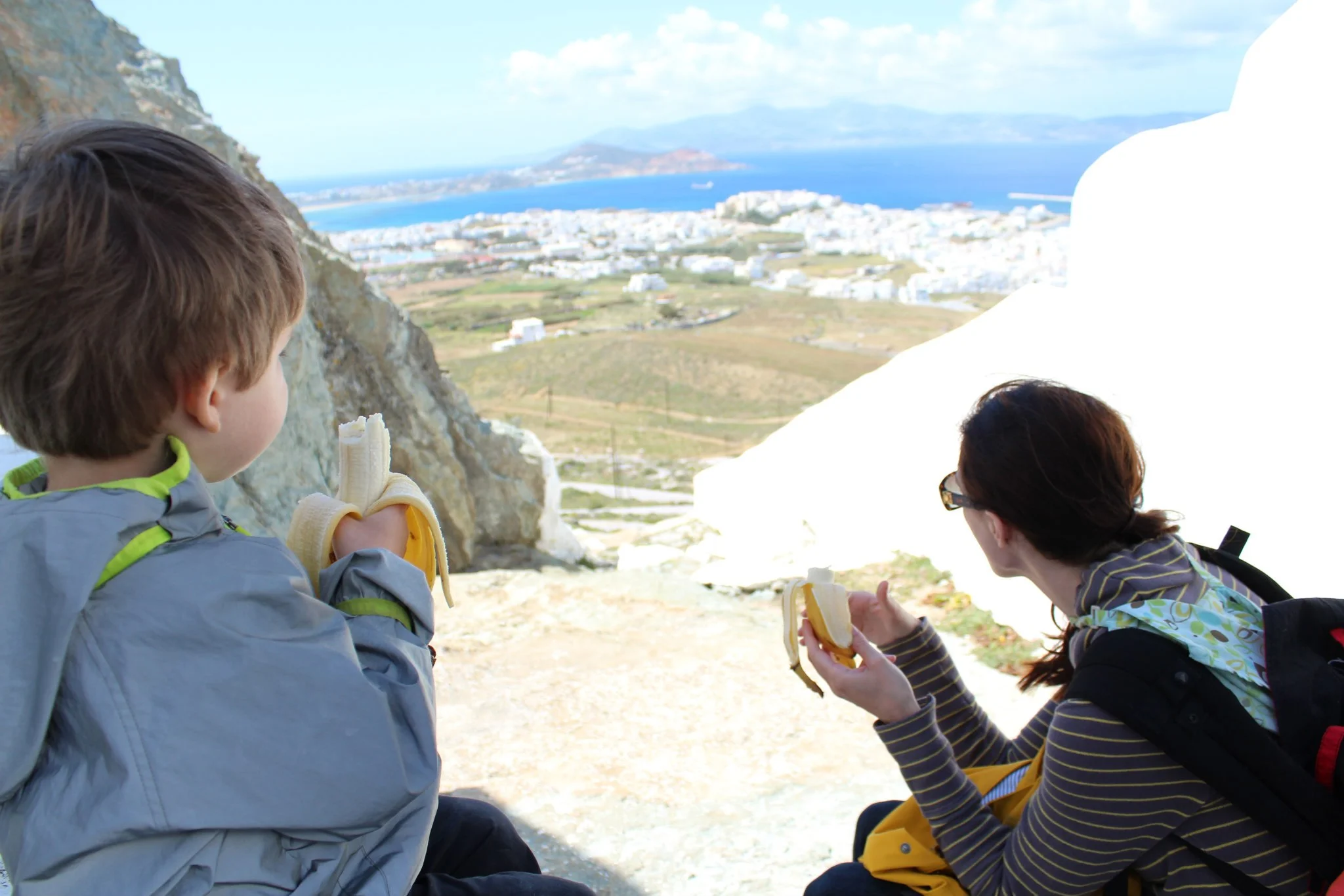 We had a picnic on the chapel steps