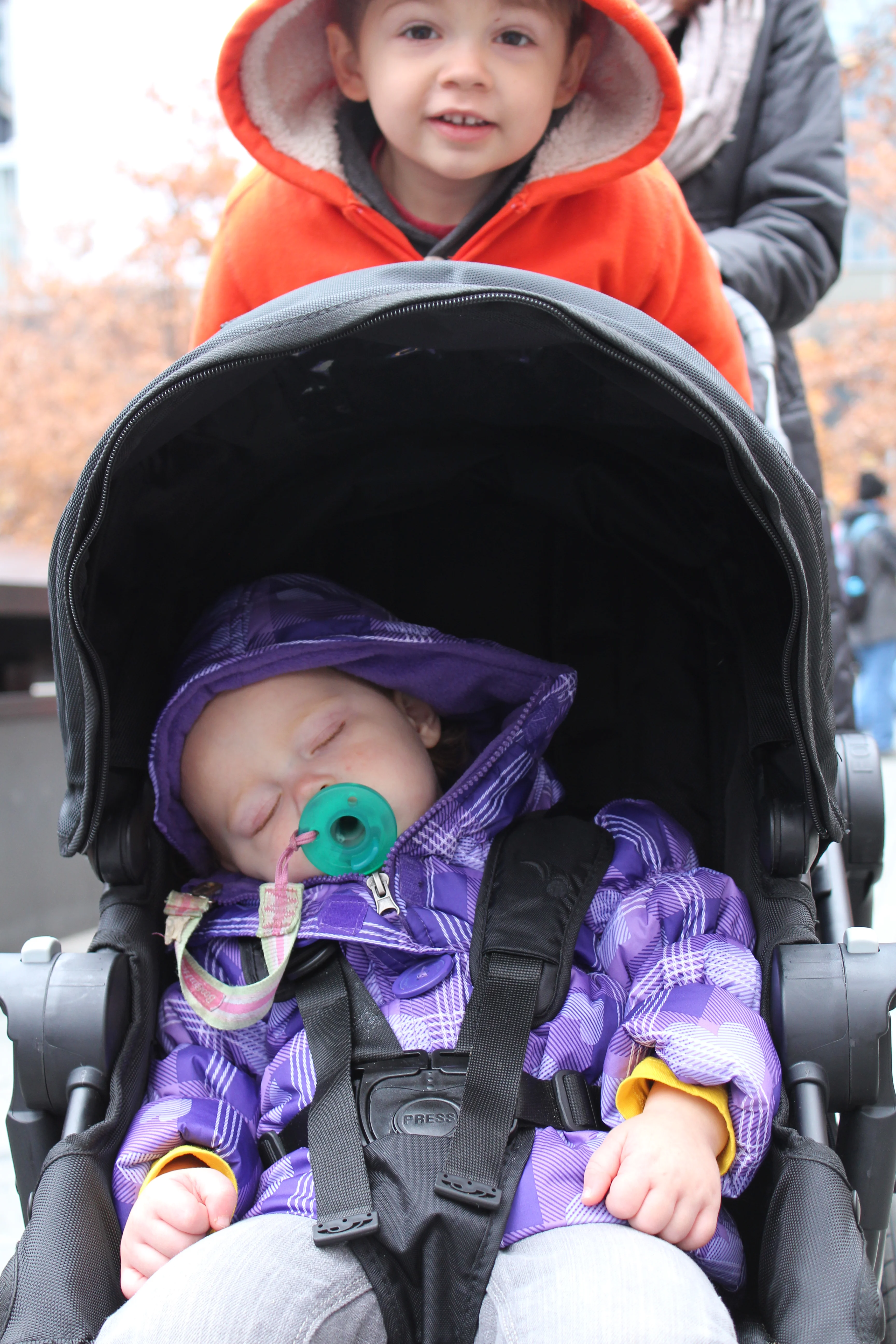Napping in the City Select, thankfully brother can't disturb her too much