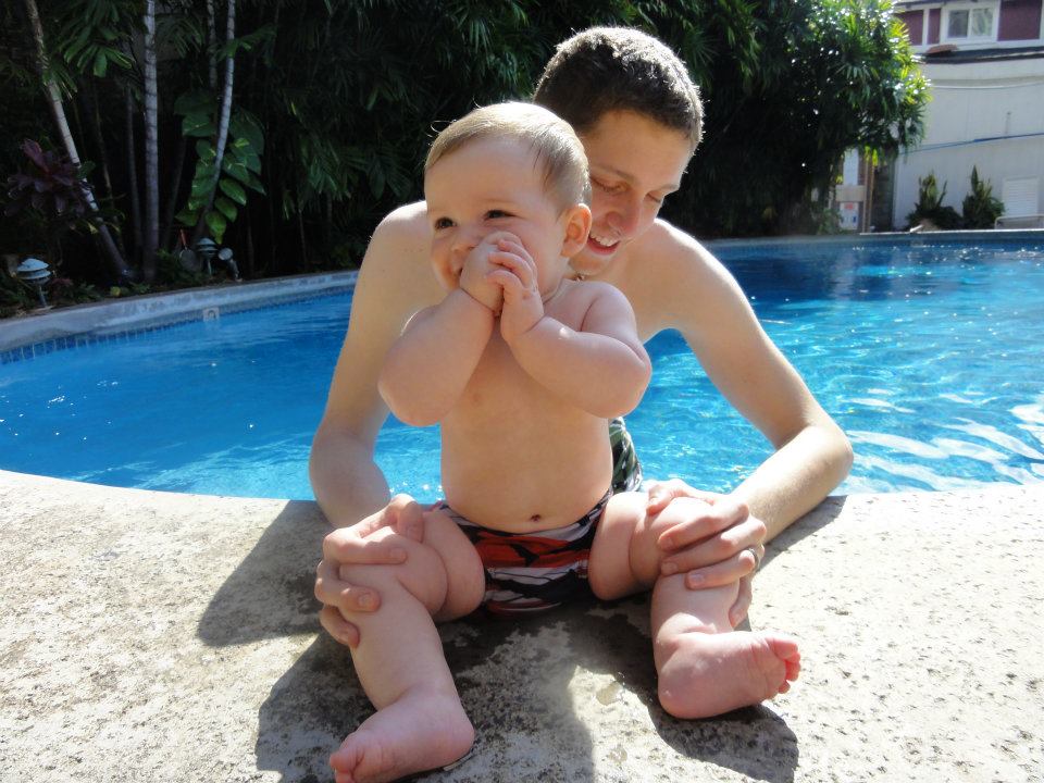 Pool time with the boys